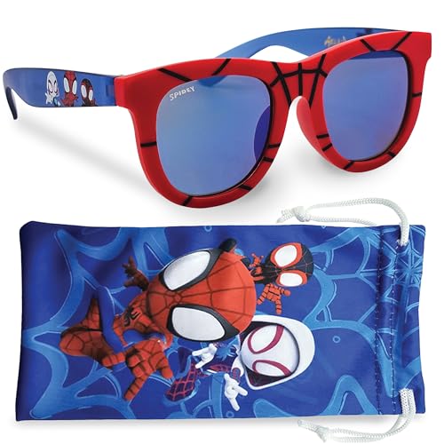 ARKAID Marvel Spidey and Friends Sunglasses Stylish, Comfortable & Durable UV-Protective Boys Spider-Man Glasses With Soft Carrying Case
