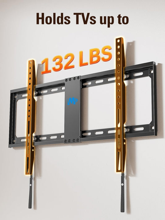 Mounting Dream TV Mount Fixed for Most 42-84 Inch Flat Screen TVs, TV Wall Mount Bracket up to VESA 600 x 400mm and 132 lbs - Fits 16"/18"/24" Studs