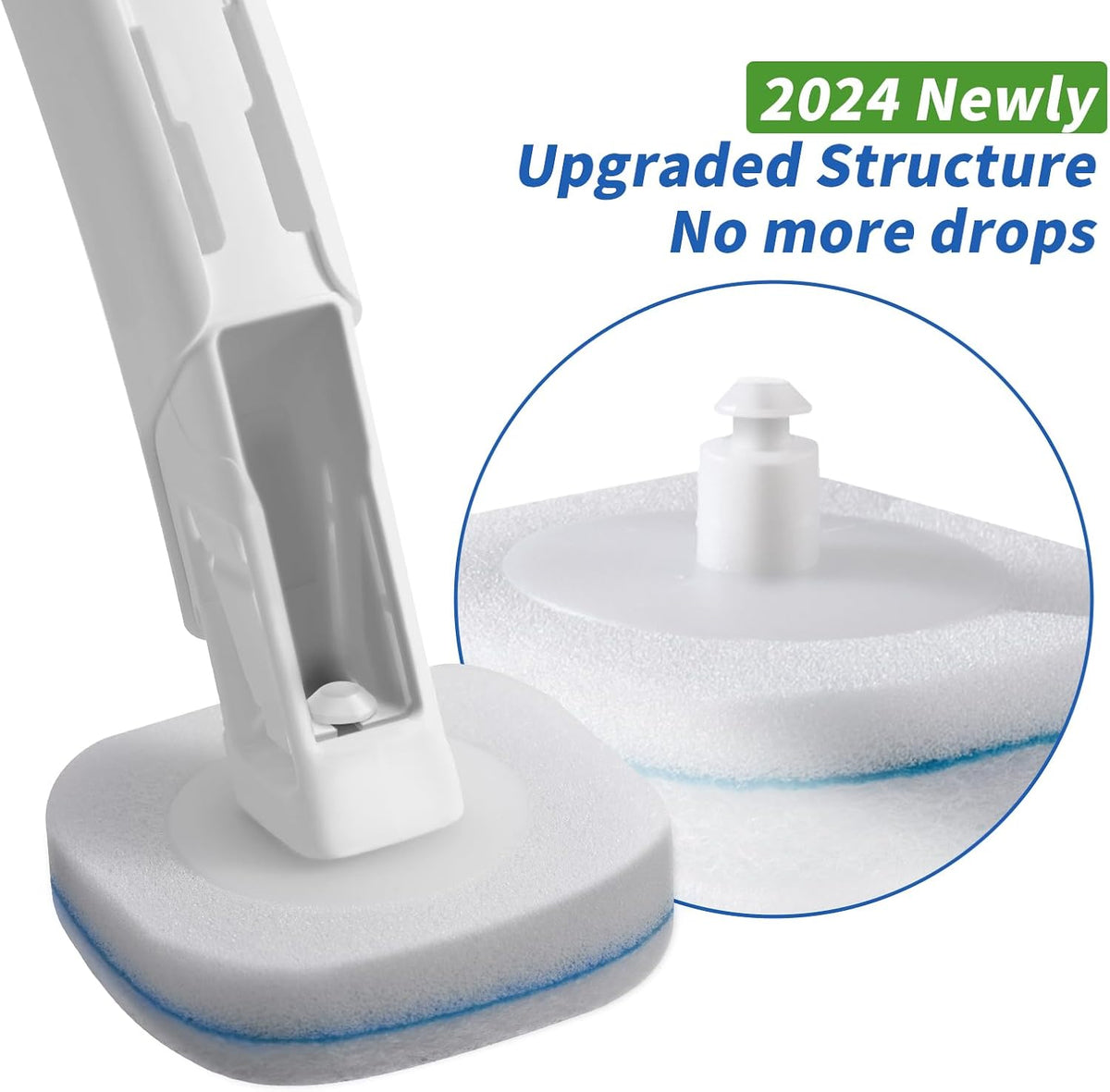 oshang Disposable Toilet Brush - Toilet Bowl Cleaner, Toilet Cleaning Supplies, Toilet Brush with Holder, 14 Refills for Deep Cleaning and Hygienic