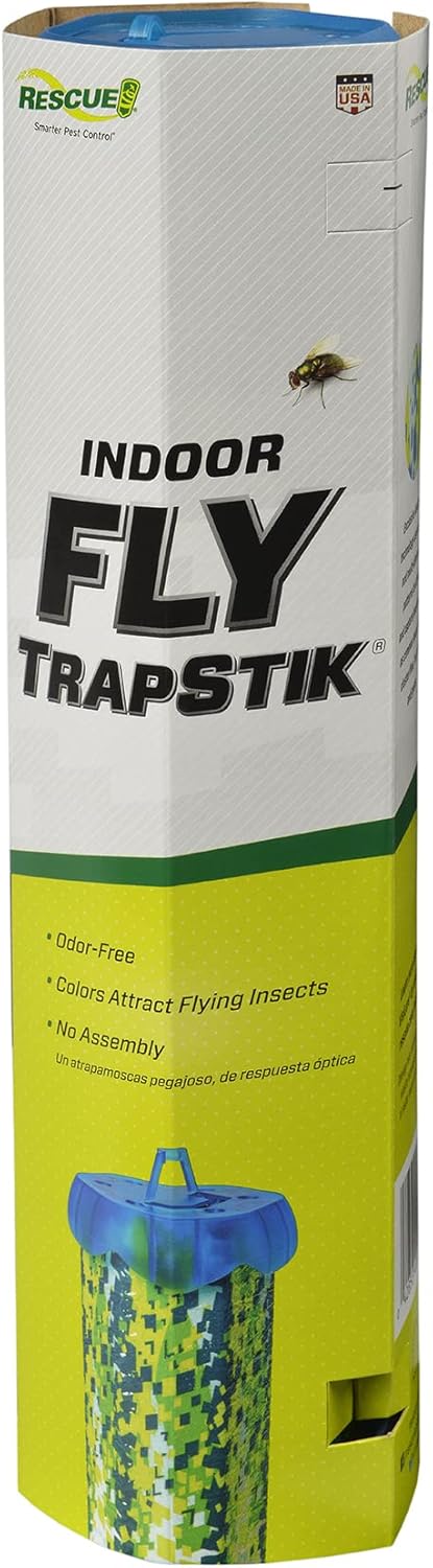 RESCUE! Non-Toxic TrapStik for Flies – Indoor Hanging Fly Trap - 4 Pack
