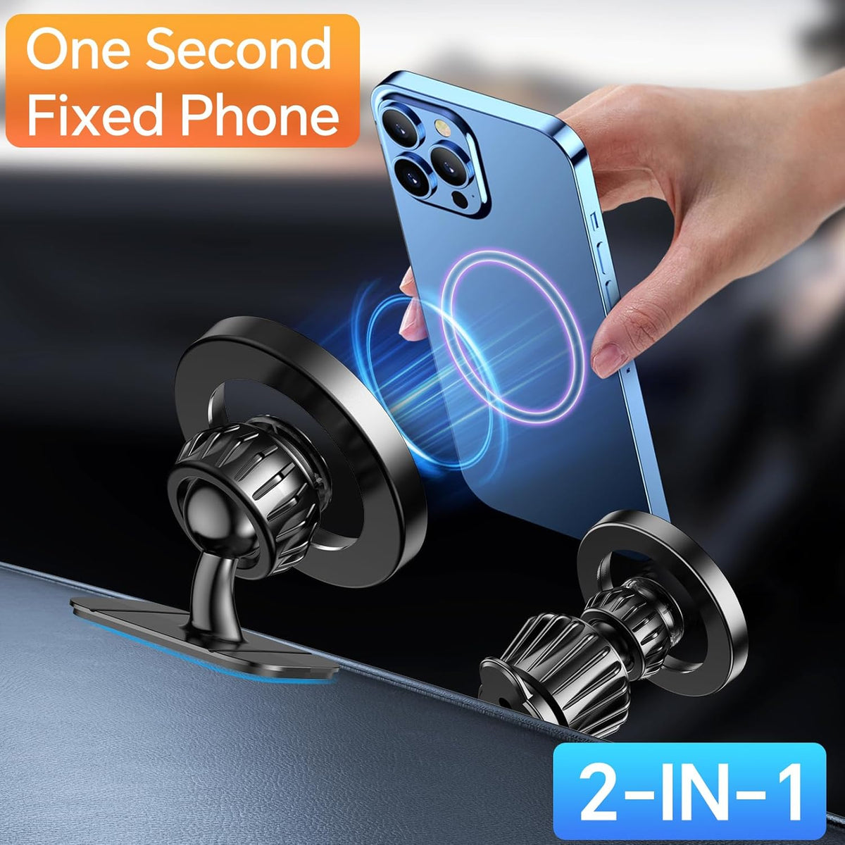 Kaistyle for Magsafe Car Mount【20 Strong Magnets】Magnetic Phone Holder for Car Phone Holder Mount Dash Mounted Holders Cell Phone Holders for Your
