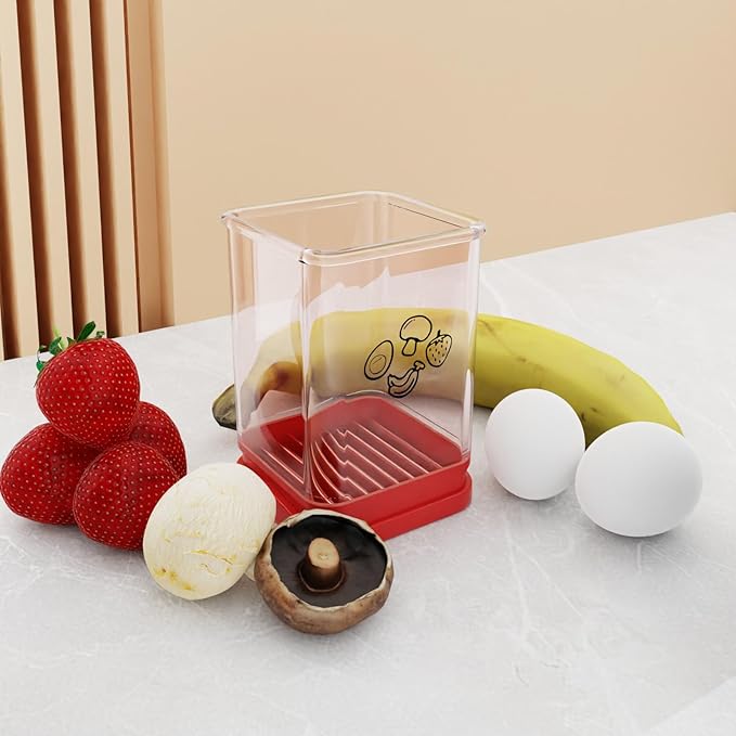 Fruit Slicer Cup, Speed Cutter for Strawberry Banana Grape Egg, Stainless Steel Vegetable Cutting Kitchen Gadget, Kitchen Portable Slicing Tool (1
