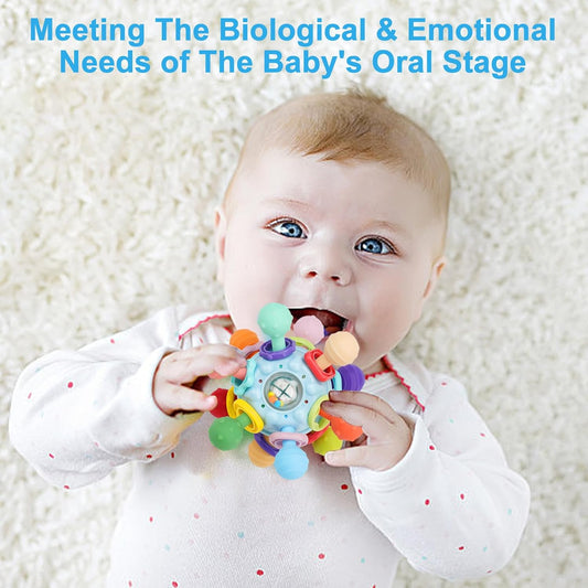 Baby Montessori Sensory Toys for 0-6 6-12 Months, Baby Teether Teething Toys for Babies 0 3 6 9 12 18 Months, Newborn Infant Learning Developmental