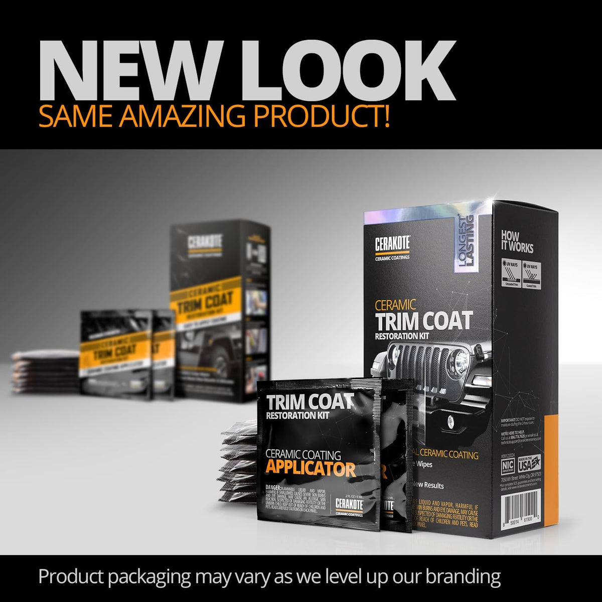 CERAKOTE® Ceramic Trim Coat Kit - Quick Plastic Trim Restorer - Ceramic Coating Guaranteed Restoration to Last Over 200 Washes – A Ceramic Coating