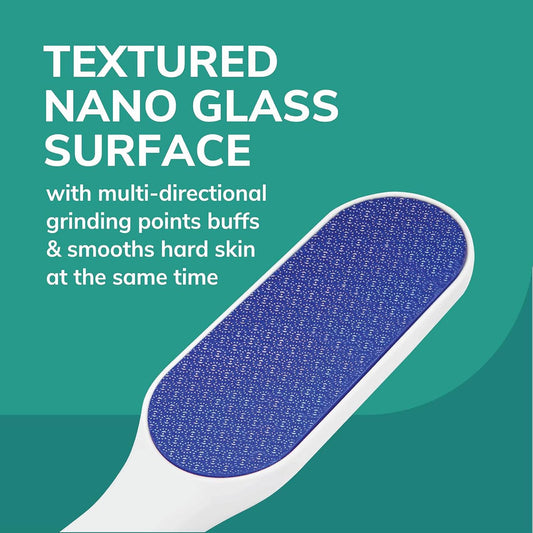 Dr. Scholl's Hard Skin Remover Nano Glass Foot File - Foot Callus Remover, Durable Foot Scrubber, Dead Skin Remover, Hygienic Pedicure Tool, Long