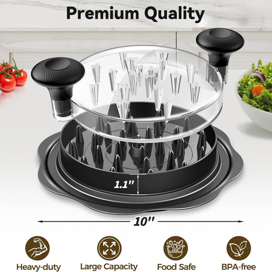 10" Pro Chicken Shredder Tool Twist Large for Kitchen, BPA-Free Food-Safe Meat Grinder, Visible Chicken Breast Meat Shredder with Strong Anti-Slip