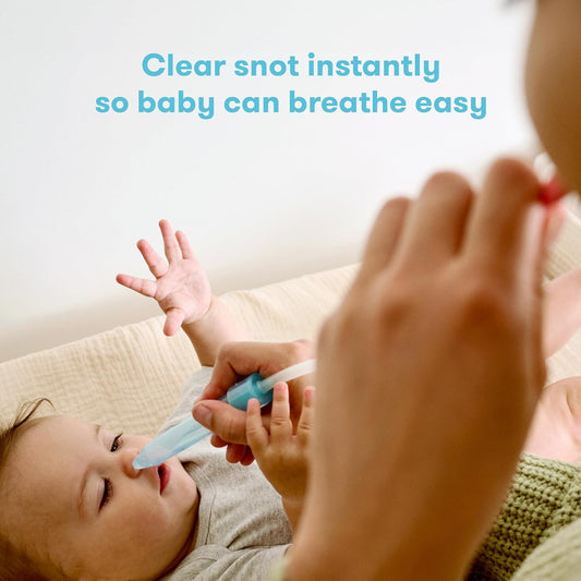 Frida Baby NoseFrida SnotSucker for Baby, Nasal Aspirator for Baby, Nose Sucker Baby Nasal Aspirator for Baby, Congestion Relief with 24 Extra