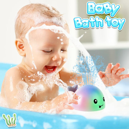 Baby Bath Toys, Toddler Bath Toys for Kids Ages 1-3, Stocking Stuffers 1 2 3 Year Boy Girl Gifts, Infant Baby Toy 6-12-18 Months, Light Up Whale Bath