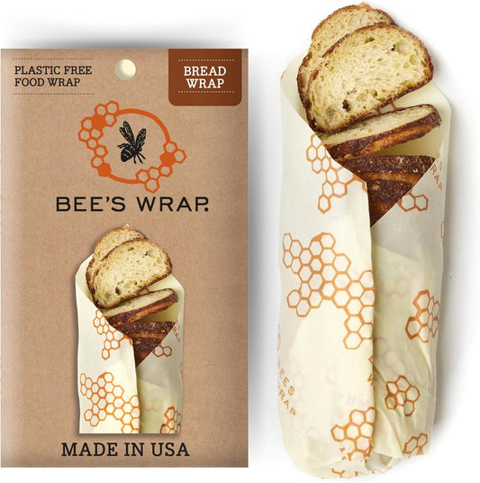 Bee's Wrap Beeswax Wraps for Food - Bread Wrap - Made in USA Reusable Bread Storage Bags - Organic & Eco-Friendly Alternative to Aluminum Foil