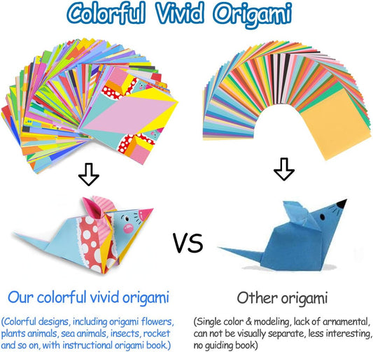 hapray Origami Kit for Kids Ages 5-8 8-12, with Guiding Book, 152 Paper with 72 Patterns, DIY Art and Craft Projects, Beginners Children's Day Gift