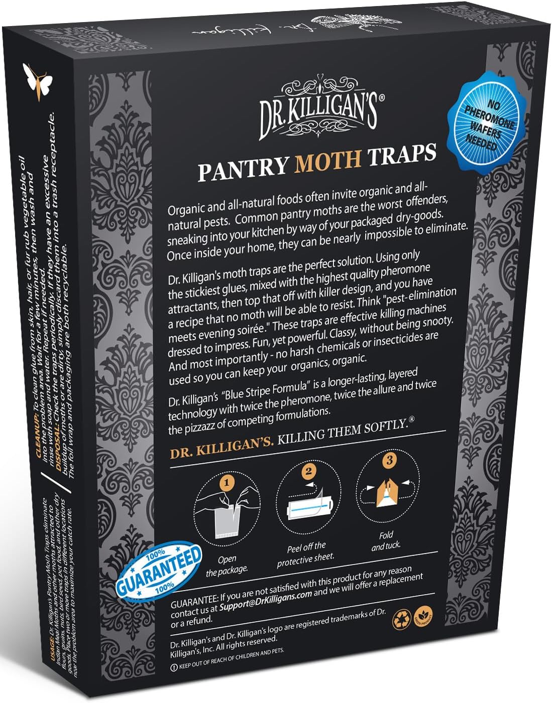 Dr. Killigan's Premium Double Potent Pantry Moth Traps with Pheromones Prime, Sticky Indian Meal Moth Traps for Kitchen, How to Get Rid of Moths