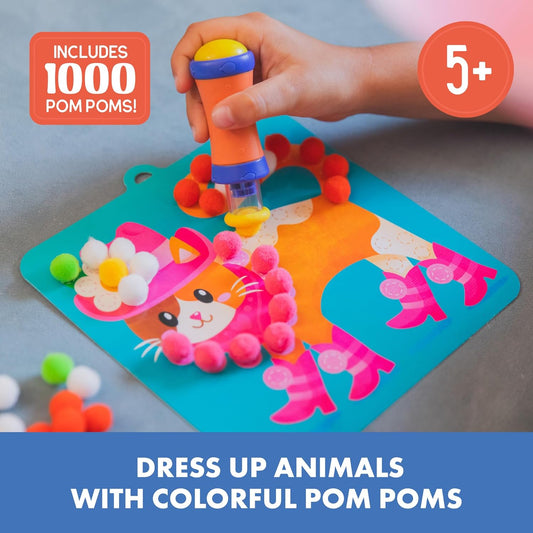 Educational Insights Pom Pom Kit - Arts and Crafts for Kids, Mess Free Crafting Supplies & Projects, Preschool Creativity, DIY Sensory Activity for