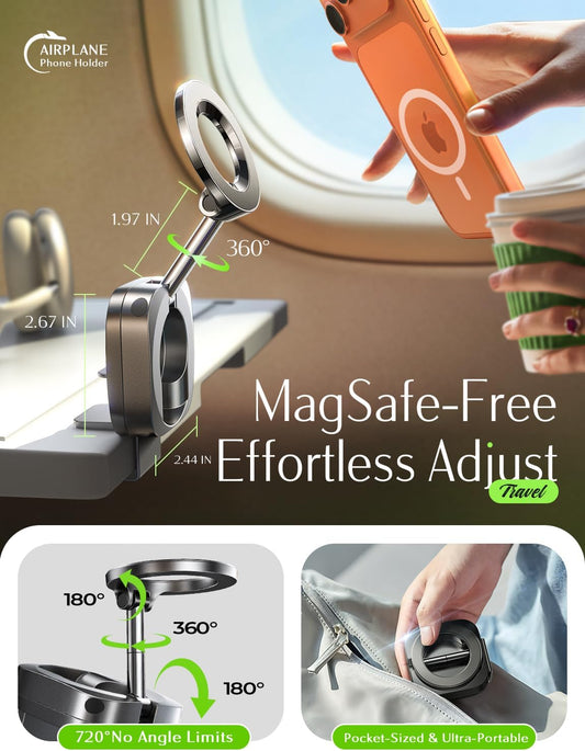 LISEN Travel Gifts Christmas for Gifts Airplane Gadgets Men Mini Travel Essentials Phone Holder Stocking Stuffers for Women MagSafe Accessories