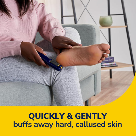 Dr. Scholl's Callus Remover Electronic Foot File, Electric Hard Skin Removal for Feet, Effortless Soft Smooth Skin in Minutes, Perfect for Travel