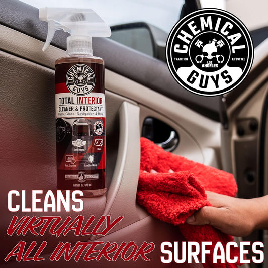 Chemical Guys Total Interior Cleaner & Protectant - Black Cherry, Car Cleaning Spray, Cleans and Protects Leather, Vinyl, Plastic, Rubber, and Glass
