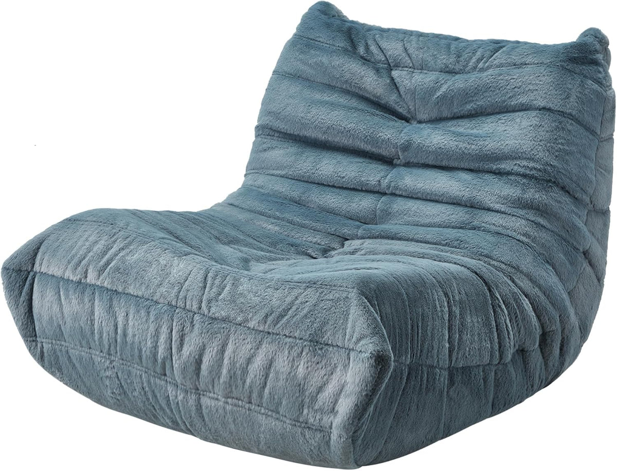Bean Bag Chairs for Adults Giant Bean Bag Chair Memory Foam BeanBag Chair Bean Bag Sofa with Filler Faux Fur Fireside Beanbags Lazy Sofa for Living