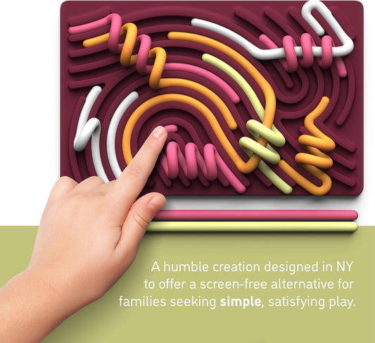 Sensory Activity Board: Silicone Fidget Toy for Calming, Stress, Anxiety, ADHD & Autism | Silent, No Mess | Kids 3+ & Adults | Includes Portable