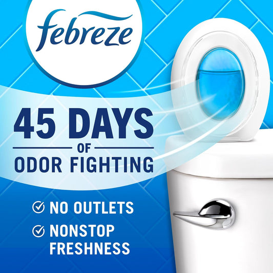 Febreze Bathroom Air Freshener, Odor-Fighting, Plug In Alternative, Air Fresheners for Home, Bathroom, & Kitchen, Closet Air Fresheners, Pet & Litter