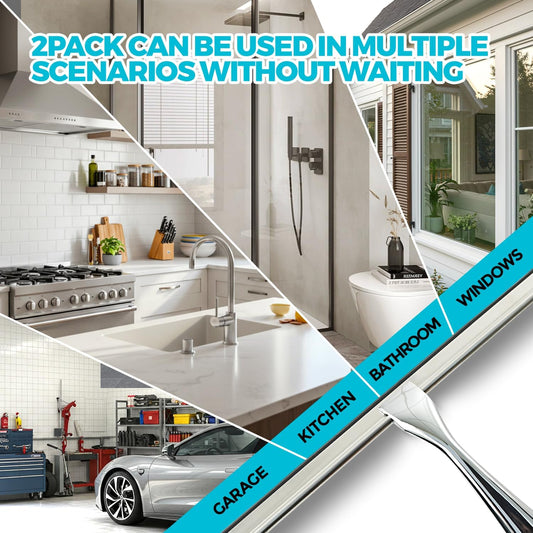 2PACK Shower Squeegee for Glass Doors, Squeegee for Shower Glass,All-Purpose Tile Walls, Bathroom, Window, Glass and Car Windshield, Mirrors and