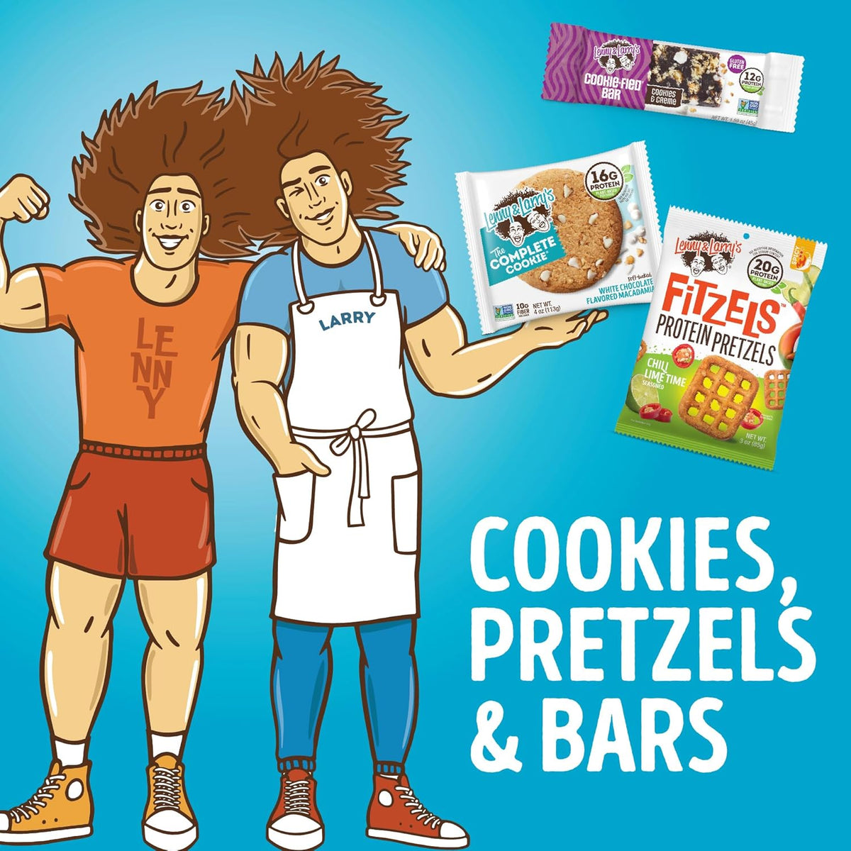 Lenny & Larry's Cookie-fied Protein Bar – Cookies & Creme Vegan Protein Bars 9x45g – Healthy Snacks with 12g Plant Protein & 5g Fiber – Gluten free