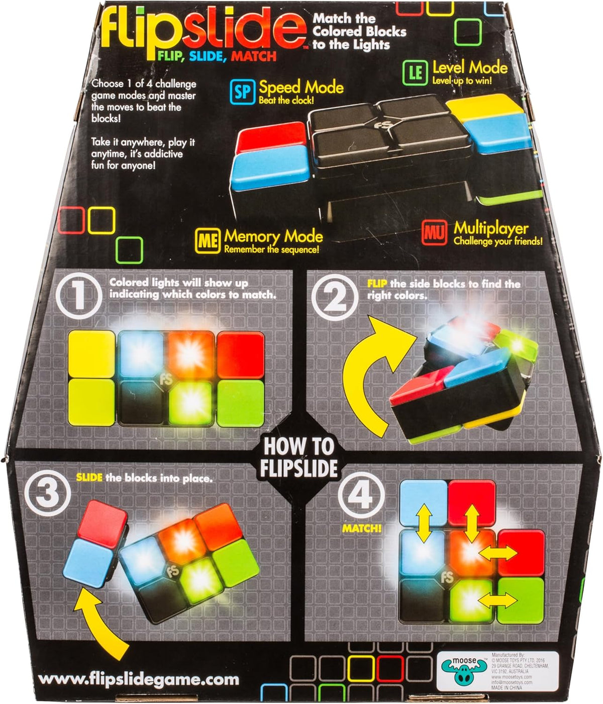 Moose Games, Flipslide Game | Fast-Paced Handheld Puzzle Toy for Kids & Teens | Gifts for Teen Boys and Girls, Stocking Stuffers for Smart Kids