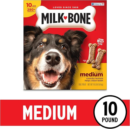 Milk-Bone Original Dog Treats Biscuits for Medium Dogs, 10 Pound