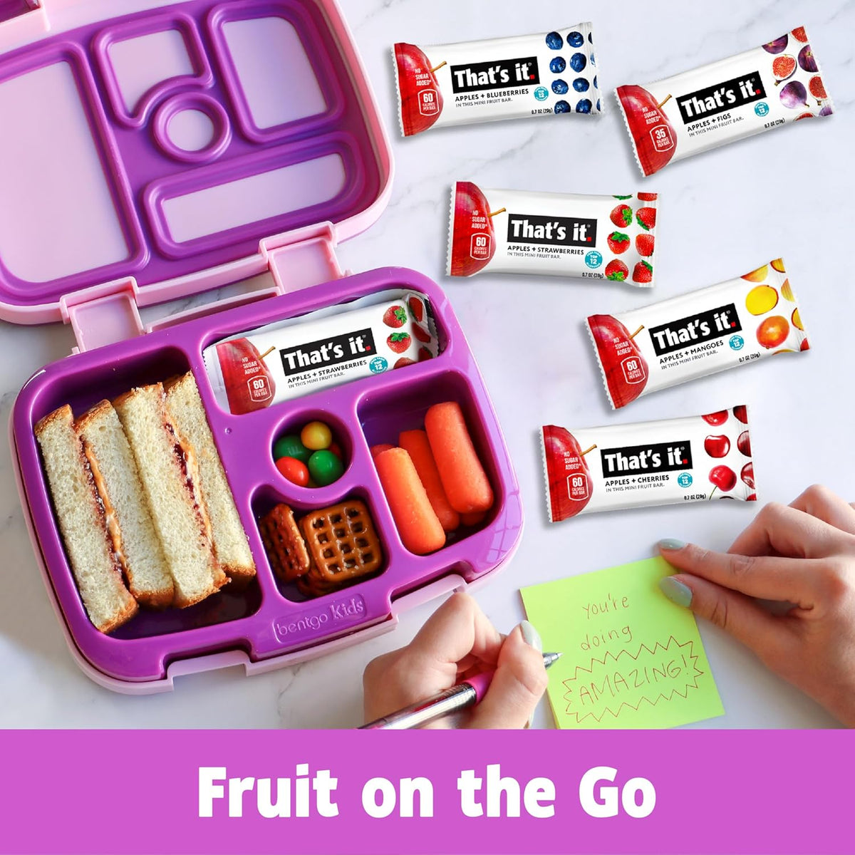 That's it. Mini Fruit Bars (Variety 35 Pack) No Sugar Added, Plant-Based, Vegan & Gluten Free, Breakfast Bar, Paleo, for Children & Adults, Non GMO