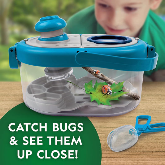National Geographic Bug Catcher Kit for Kids - Kids Bug Habitat with Magnified Viewer, Bug Catcher, Tweezers & Learning Guide, Insect Habitat