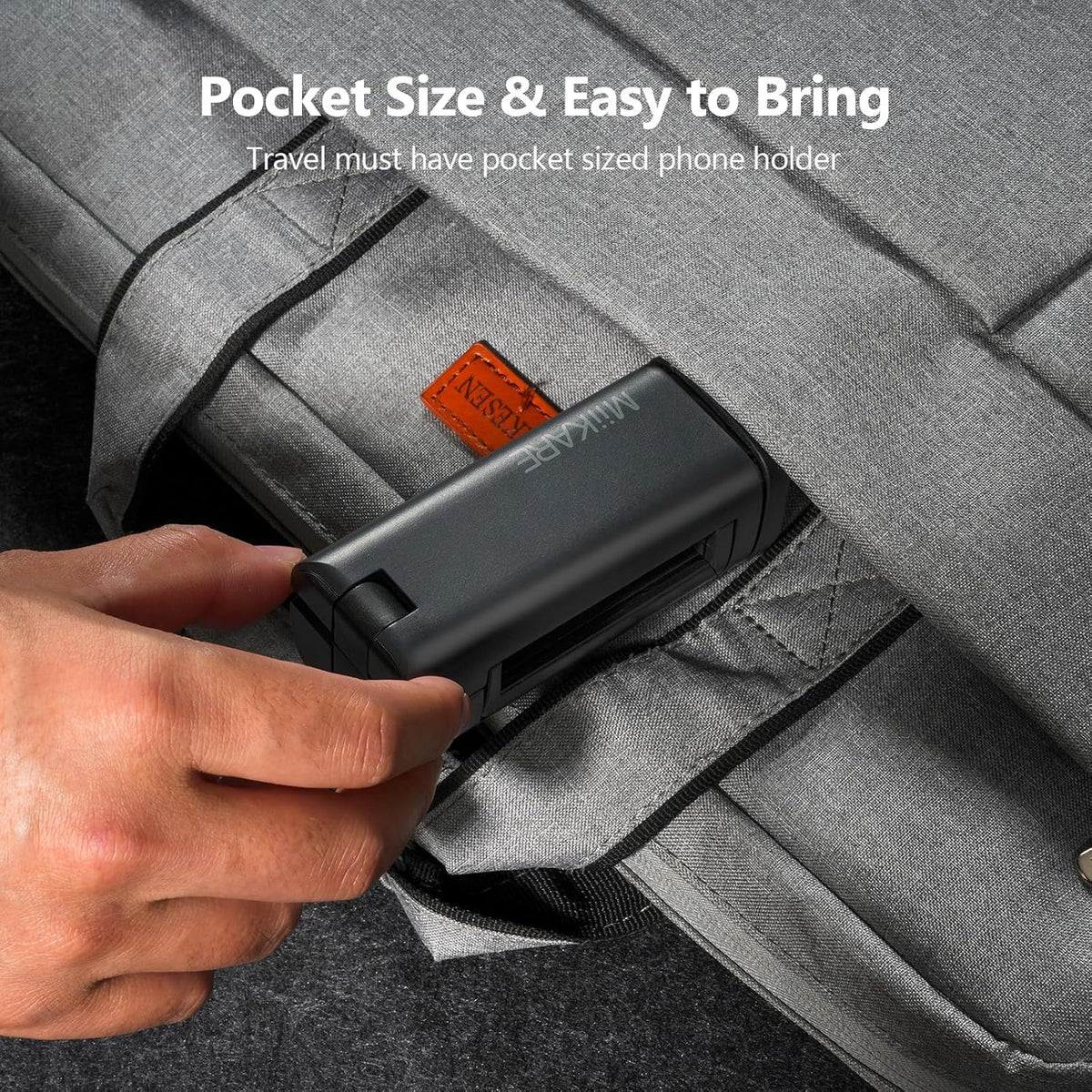 MiiKARE Airplane Travel Essentials Phone Holder, Universal Handsfree Phone Mount for Flying with 360 Degree Rotation, Accessory for Airplane, Travel