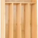 Silverware Organizer Kitchen Drawer Organizer Utensil Organizer Bamboo Silverware Holder Cutlery Organizer in Drawer Flatware Organizer Tray(5 slots