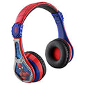 eKids Spiderman Wireless Bluetooth Portable Headphones with Microphone, Volume Reduced to Protect Hearing Rechargeable Battery, Adjustable Kids
