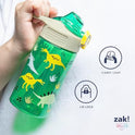 Zak Designs Marvel Spider-Man Sage Kids Water Bottle For School or Travel, 16oz Durable Plastic Water Bottle With Straw, Handle, and Leak-Proof Spout
