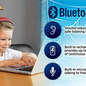 eKids Spiderman Wireless Bluetooth Portable Headphones with Microphone, Volume Reduced to Protect Hearing Rechargeable Battery, Adjustable Kids
