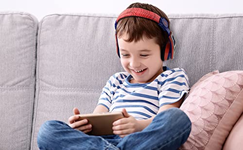 eKids Spiderman Wireless Bluetooth Portable Headphones with Microphone, Volume Reduced to Protect Hearing Rechargeable Battery, Adjustable Kids