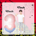 40 Inch Giant Spider Theme Number Foil Balloons - Large Number 3 Balloons for Kids' Birthday Anniversary Party Decorations Supplies (Numbers 0-9