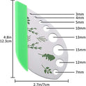 Herb Stripper, Jiaedge Green 9 holes Stainless Steel Kitchen Herbs Leaf Stripping Tool, Metal Herb Peeler for Kale, Collard Greens, Thyme, Basil