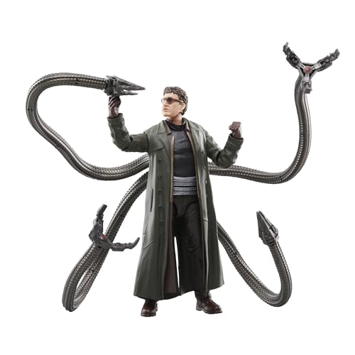Marvel Legends Series Doc Ock, Spider-Man: No Way Home Collectible, Deluxe 6-Inch Action Figure, 4 Accessories, Ages 4 and Up