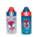 Zak Designs Marvel Spider-Man Sage Kids Water Bottle For School or Travel, 16oz Durable Plastic Water Bottle With Straw, Handle, and Leak-Proof Spout
