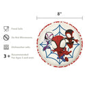 Zak Designs Marvel Spider-Man Dinnerware Set for Kids Includes 8" Plate, 6" Bowl, and 10oz Tumbler, Durable and Sustainable Melamine Bamboo Material