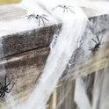 Happy Hippo Halloween Spider Web Decoration, 200 Sqare Feet & Plastic Spiders, Halloween Party Supplies, Spider Webs (Small, 200 Sq Feet) (8 Fake