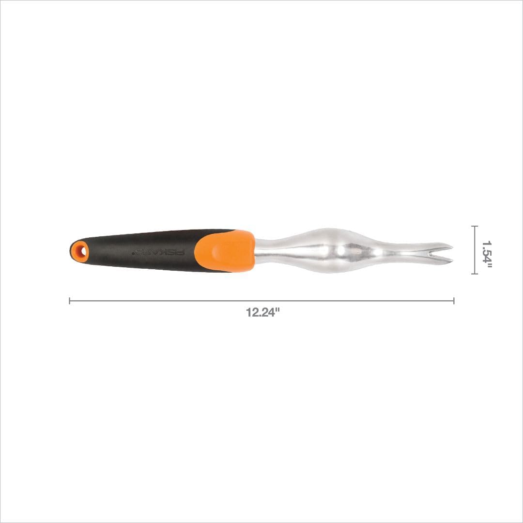 Fiskars Ergo Weeder Tool for Weeding, Heavy Duty Gardening Hand Tool with Ergonomic Handle and Hanging Hole for Storage, Remove Weeds and Roots like