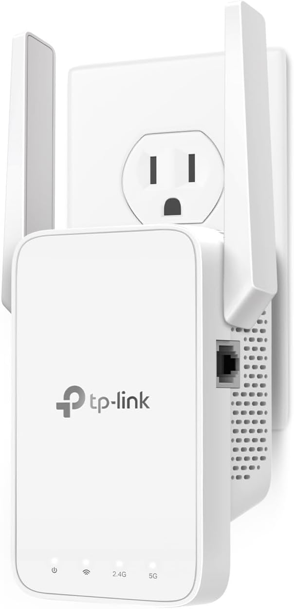 TP-Link AC1200 WiFi Extender, 2023 Engadget Best Budget Pick, 1.2Gbps Signal Booster for Home, Dual Band 5GHz/2.4GHz, Covers Up to 1500 Sq.ft and 30