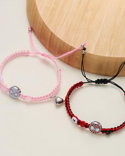 Spider Friendship Bracelets for 2 Matching Bracelets for Couples Best Friends Matching Spider Bracelet for BFF Friendship Jewelry Gifts for Bestie GF