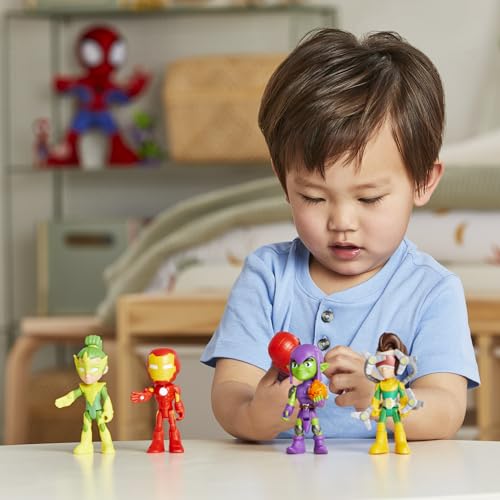 Spidey and his Amazing Friends Hasbro Marvel, Friends & Foes Pack, 5 Action Figures, 4-Inch, Preschool Super Hero Toys for Kids Ages 3 and Up (