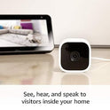 Blink Mini - Compact indoor plug-in smart security camera, 1080p HD video, night vision, motion detection, two-way audio, easy set up, Works with