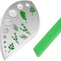 Herb Stripper, Jiaedge Green 9 holes Stainless Steel Kitchen Herbs Leaf Stripping Tool, Metal Herb Peeler for Kale, Collard Greens, Thyme, Basil