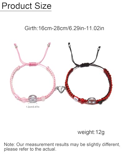 Spider Friendship Bracelets for 2 Matching Bracelets for Couples Best Friends Matching Spider Bracelet for BFF Friendship Jewelry Gifts for Bestie GF