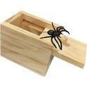 Spider Prank Box Gag Gift, Funny Surprise Gift Box Christmas White Elephant Gifts for Adults Men Women Birthday, Wooden Jump Scare Toys for Kids Ages