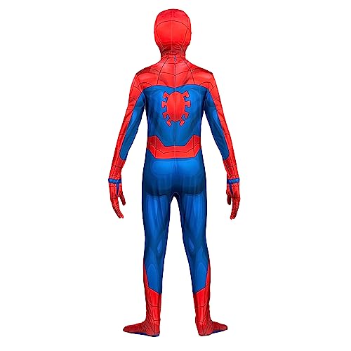 Marvel Spider-Man Official Youth Deluxe Zentai Costume - Deluxe Two-Way Stretch Spandex with Invisible Zippers and Wrist Openings for Added