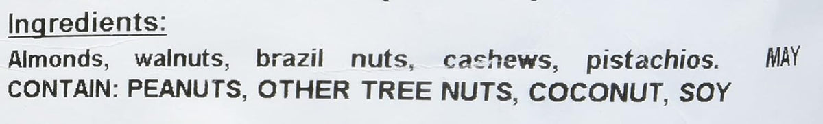 Yupik Raw Mix Nuts, 1 lb, Premium Natural Mixed Nuts with Almonds, Walnuts, Pistachios, Cashews, and Brazil Nuts, Healthy Snack,Brown, Pack of 1